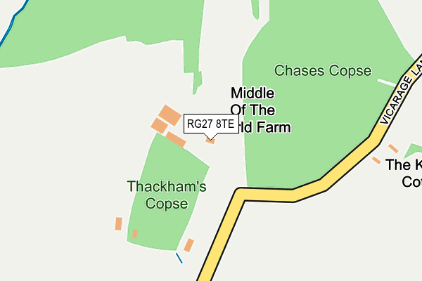 RG27 8TE map - OS OpenMap – Local (Ordnance Survey) RG27 8TE map - OS OpenMap – Local (Ordnance Survey)