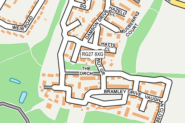 RG27 8XG map - OS OpenMap – Local (Ordnance Survey) RG27 8XG map - OS OpenMap – Local (Ordnance Survey)