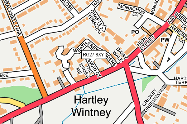 RG27 8XY map - OS OpenMap – Local (Ordnance Survey) RG27 8XY map - OS OpenMap – Local (Ordnance Survey)
