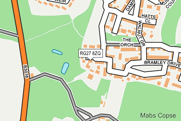 RG27 8ZQ map - OS OpenMap – Local (Ordnance Survey) RG27 8ZQ map - OS OpenMap – Local (Ordnance Survey)