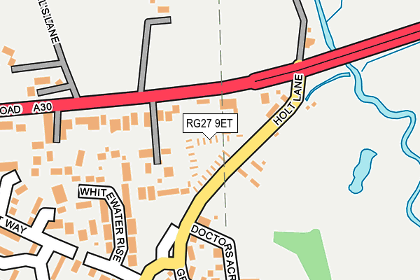 RG27 9ET map - OS OpenMap – Local (Ordnance Survey) RG27 9ET map - OS OpenMap – Local (Ordnance Survey)