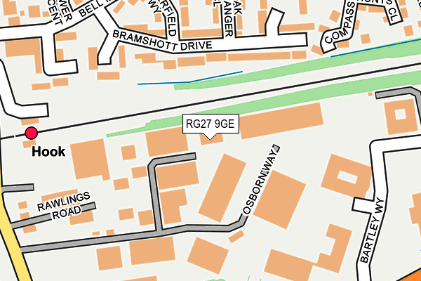 RG27 9GE map - OS OpenMap – Local (Ordnance Survey) RG27 9GE map - OS OpenMap – Local (Ordnance Survey)