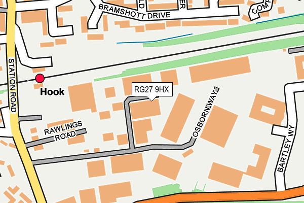 RG27 9HX map - OS OpenMap – Local (Ordnance Survey) RG27 9HX map - OS OpenMap – Local (Ordnance Survey)