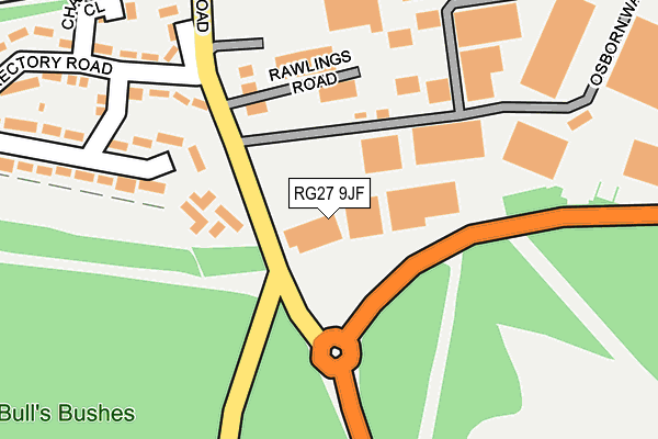 RG27 9JF map - OS OpenMap – Local (Ordnance Survey) RG27 9JF map - OS OpenMap – Local (Ordnance Survey)