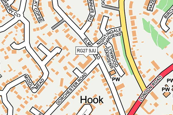 RG27 9JU map - OS OpenMap – Local (Ordnance Survey) RG27 9JU map - OS OpenMap – Local (Ordnance Survey)