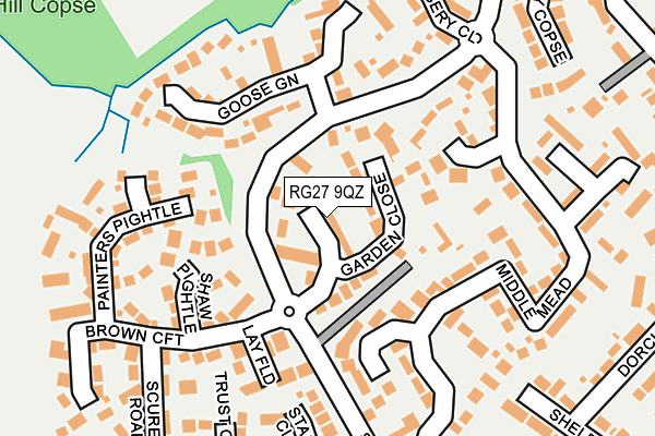 RG27 9QZ map - OS OpenMap – Local (Ordnance Survey) RG27 9QZ map - OS OpenMap – Local (Ordnance Survey)