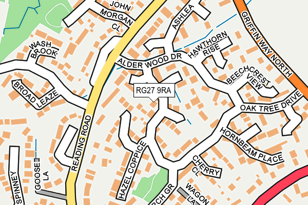 RG27 9RA map - OS OpenMap – Local (Ordnance Survey) RG27 9RA map - OS OpenMap – Local (Ordnance Survey)