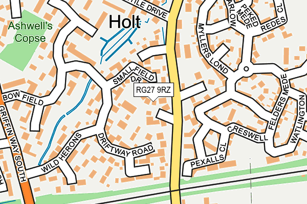 RG27 9RZ map - OS OpenMap – Local (Ordnance Survey) RG27 9RZ map - OS OpenMap – Local (Ordnance Survey)