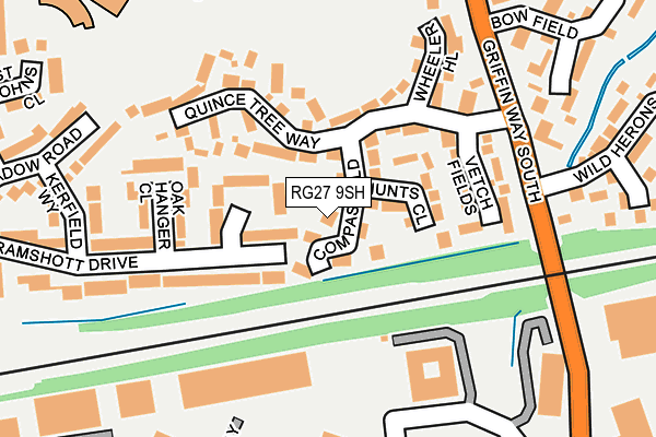 RG27 9SH map - OS OpenMap – Local (Ordnance Survey) RG27 9SH map - OS OpenMap – Local (Ordnance Survey)