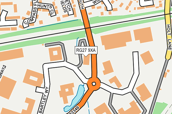 RG27 9XA map - OS OpenMap – Local (Ordnance Survey) RG27 9XA map - OS OpenMap – Local (Ordnance Survey)
