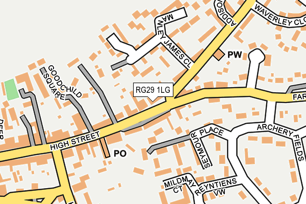 RG29 1LG map - OS OpenMap – Local (Ordnance Survey) RG29 1LG map - OS OpenMap – Local (Ordnance Survey)