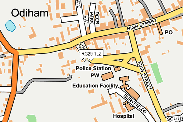RG29 1LZ map - OS OpenMap – Local (Ordnance Survey) RG29 1LZ map - OS OpenMap – Local (Ordnance Survey)
