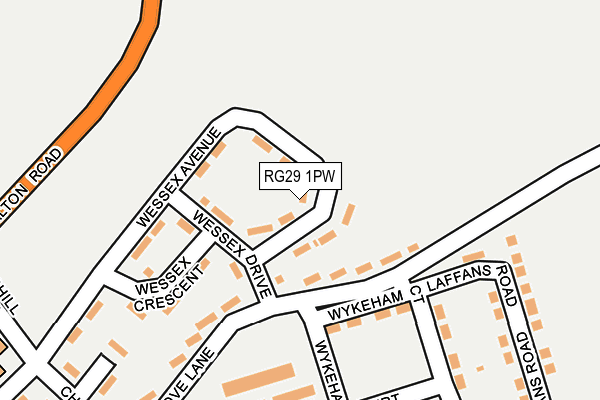 RG29 1PW map - OS OpenMap – Local (Ordnance Survey) RG29 1PW map - OS OpenMap – Local (Ordnance Survey)