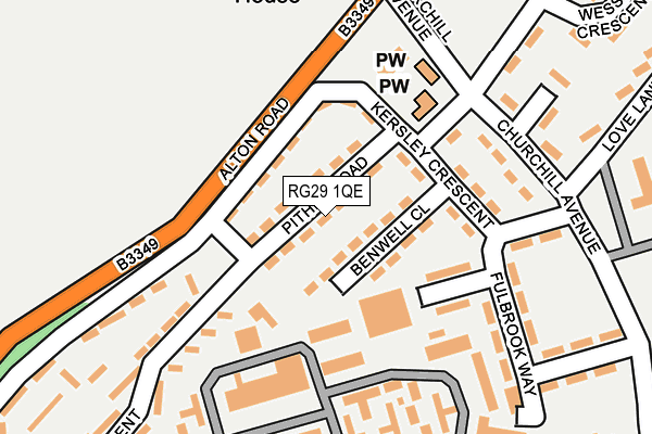 RG29 1QE map - OS OpenMap – Local (Ordnance Survey)