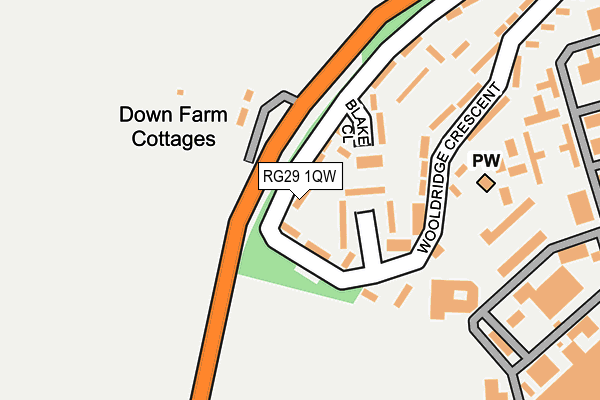 RG29 1QW map - OS OpenMap – Local (Ordnance Survey) RG29 1QW map - OS OpenMap – Local (Ordnance Survey)