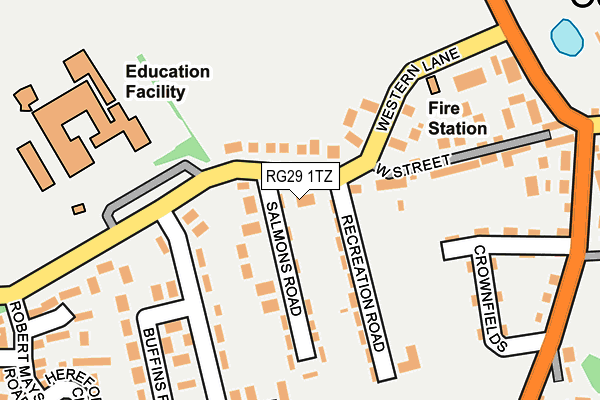 RG29 1TZ map - OS OpenMap – Local (Ordnance Survey)