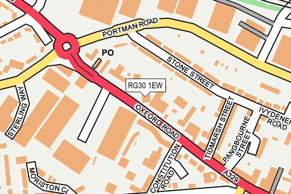 RG30 1EW map - OS OpenMap – Local (Ordnance Survey) RG30 1EW map - OS OpenMap – Local (Ordnance Survey)