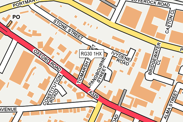 RG30 1HX map - OS OpenMap – Local (Ordnance Survey) RG30 1HX map - OS OpenMap – Local (Ordnance Survey)