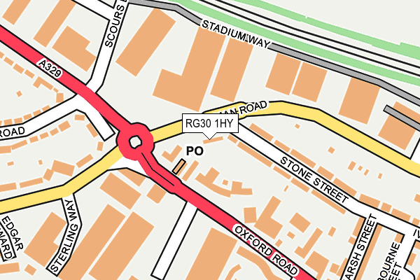 RG30 1HY map - OS OpenMap – Local (Ordnance Survey) RG30 1HY map - OS OpenMap – Local (Ordnance Survey)