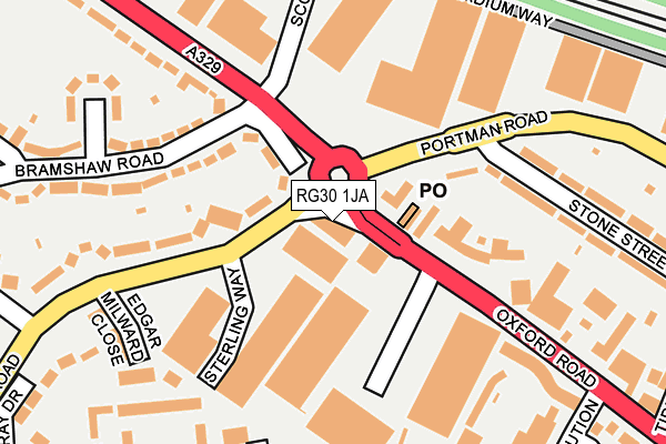 RG30 1JA map - OS OpenMap – Local (Ordnance Survey) RG30 1JA map - OS OpenMap – Local (Ordnance Survey)