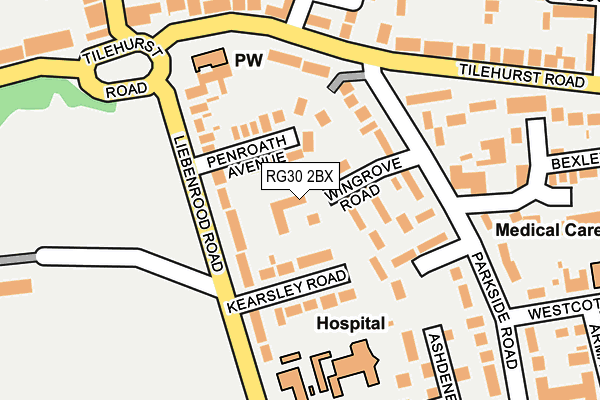 RG30 2BX map - OS OpenMap – Local (Ordnance Survey) RG30 2BX map - OS OpenMap – Local (Ordnance Survey)