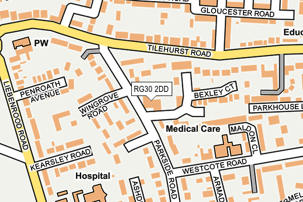 RG30 2DD map - OS OpenMap – Local (Ordnance Survey) RG30 2DD map - OS OpenMap – Local (Ordnance Survey)