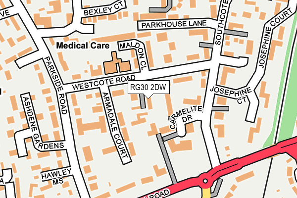 RG30 2DW map - OS OpenMap – Local (Ordnance Survey) RG30 2DW map - OS OpenMap – Local (Ordnance Survey)