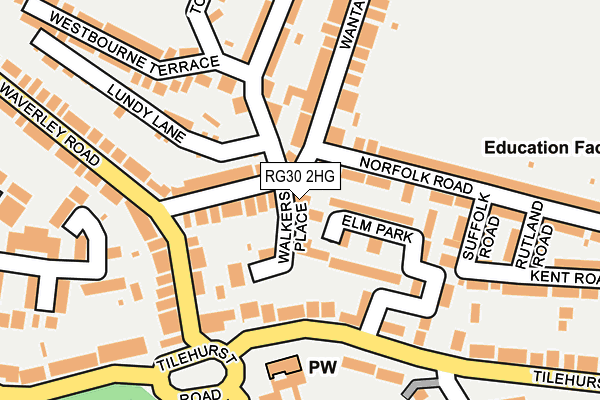 RG30 2HG map - OS OpenMap – Local (Ordnance Survey) RG30 2HG map - OS OpenMap – Local (Ordnance Survey)