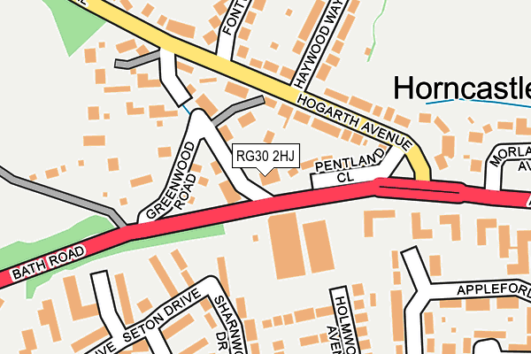 RG30 2HJ map - OS OpenMap – Local (Ordnance Survey) RG30 2HJ map - OS OpenMap – Local (Ordnance Survey)