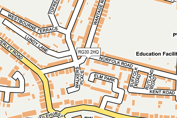 RG30 2HQ map - OS OpenMap – Local (Ordnance Survey) RG30 2HQ map - OS OpenMap – Local (Ordnance Survey)