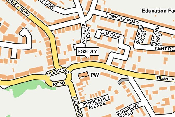 RG30 2LY map - OS OpenMap – Local (Ordnance Survey) RG30 2LY map - OS OpenMap – Local (Ordnance Survey)