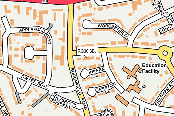 RG30 3BJ map - OS OpenMap – Local (Ordnance Survey) RG30 3BJ map - OS OpenMap – Local (Ordnance Survey)