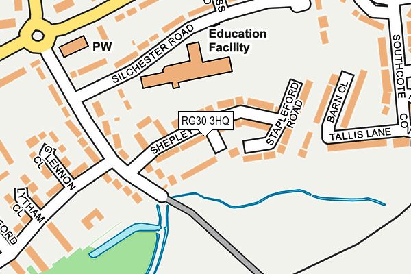 RG30 3HQ map - OS OpenMap – Local (Ordnance Survey)
