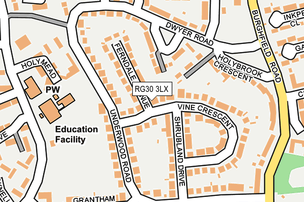RG30 3LX map - OS OpenMap – Local (Ordnance Survey) RG30 3LX map - OS OpenMap – Local (Ordnance Survey)