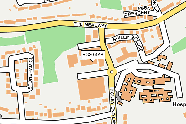 RG30 4AB map - OS OpenMap – Local (Ordnance Survey) RG30 4AB map - OS OpenMap – Local (Ordnance Survey)