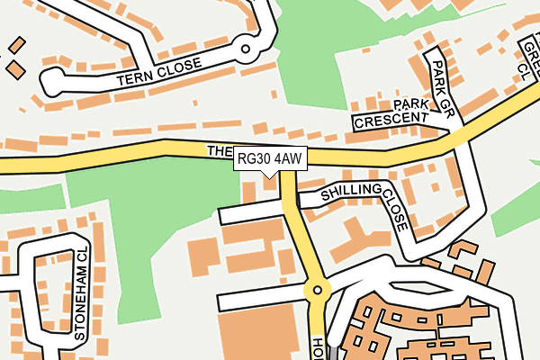 RG30 4AW map - OS OpenMap – Local (Ordnance Survey) RG30 4AW map - OS OpenMap – Local (Ordnance Survey)