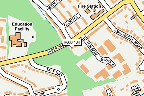 RG30 4BH map - OS OpenMap – Local (Ordnance Survey) RG30 4BH map - OS OpenMap – Local (Ordnance Survey)