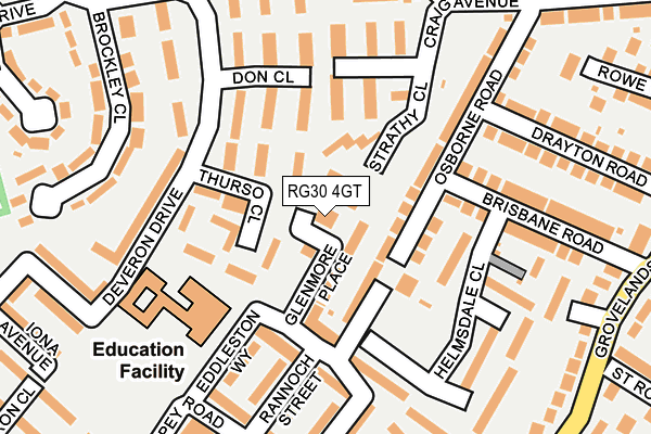 RG30 4GT map - OS OpenMap – Local (Ordnance Survey) RG30 4GT map - OS OpenMap – Local (Ordnance Survey)