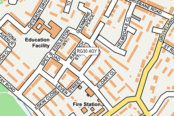 RG30 4GY map - OS OpenMap – Local (Ordnance Survey) RG30 4GY map - OS OpenMap – Local (Ordnance Survey)