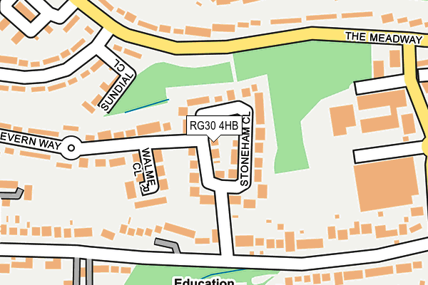 RG30 4HB map - OS OpenMap – Local (Ordnance Survey) RG30 4HB map - OS OpenMap – Local (Ordnance Survey)