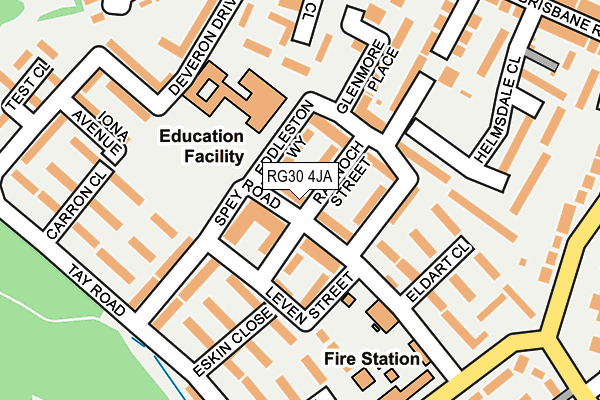 RG30 4JA map - OS OpenMap – Local (Ordnance Survey) RG30 4JA map - OS OpenMap – Local (Ordnance Survey)