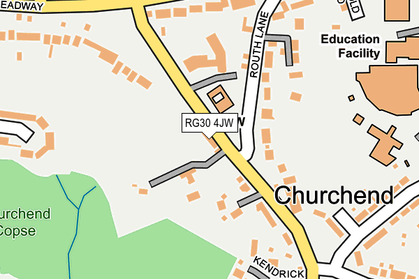 RG30 4JW map - OS OpenMap – Local (Ordnance Survey)
