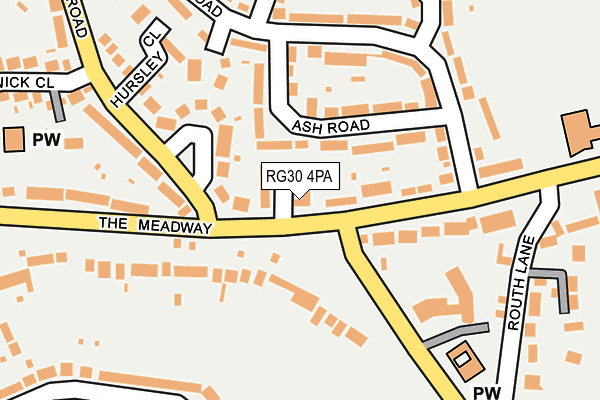 RG30 4PA map - OS OpenMap – Local (Ordnance Survey) RG30 4PA map - OS OpenMap – Local (Ordnance Survey)