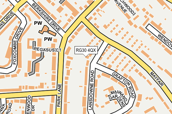 RG30 4QX map - OS OpenMap – Local (Ordnance Survey) RG30 4QX map - OS OpenMap – Local (Ordnance Survey)