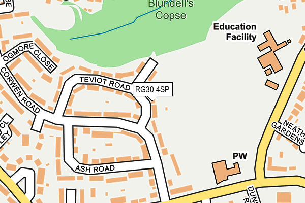 RG30 4SP map - OS OpenMap – Local (Ordnance Survey) RG30 4SP map - OS OpenMap – Local (Ordnance Survey)