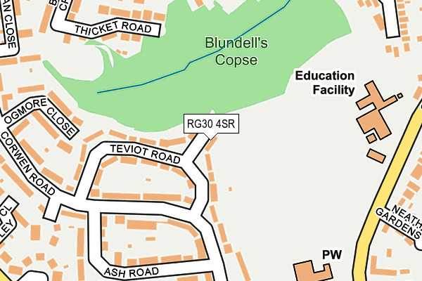 RG30 4SR map - OS OpenMap – Local (Ordnance Survey) RG30 4SR map - OS OpenMap – Local (Ordnance Survey)