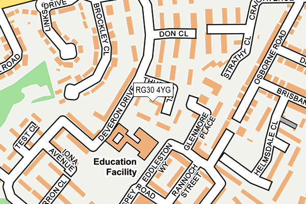 RG30 4YG map - OS OpenMap – Local (Ordnance Survey) RG30 4YG map - OS OpenMap – Local (Ordnance Survey)