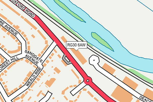 RG30 6AW map - OS OpenMap – Local (Ordnance Survey) RG30 6AW map - OS OpenMap – Local (Ordnance Survey)