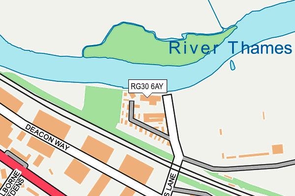 RG30 6AY map - OS OpenMap – Local (Ordnance Survey) RG30 6AY map - OS OpenMap – Local (Ordnance Survey)
