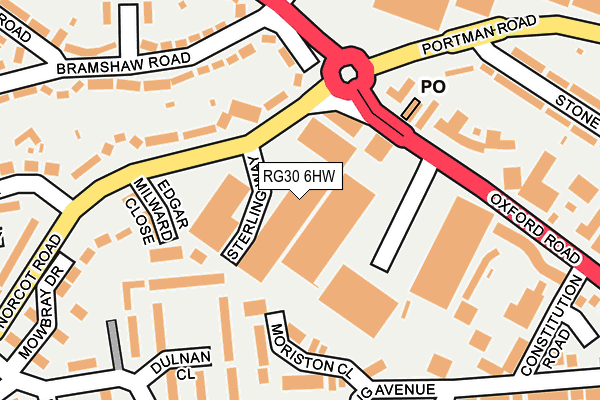 RG30 6HW map - OS OpenMap – Local (Ordnance Survey) RG30 6HW map - OS OpenMap – Local (Ordnance Survey)